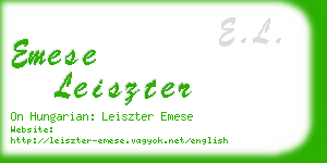 emese leiszter business card